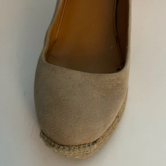 J Crew Beige Espadrille Wedges - Picture 11 of 16